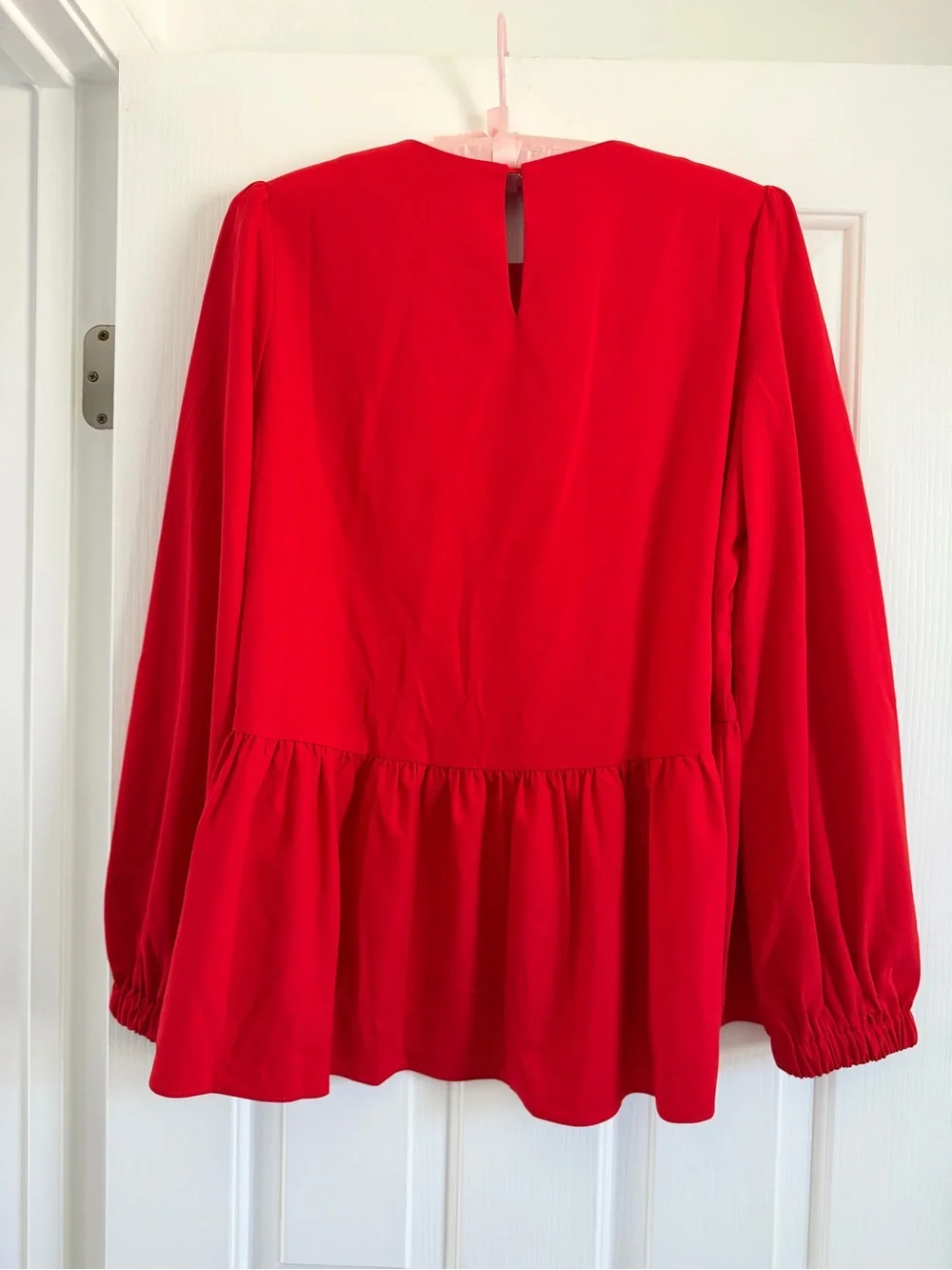 NWOT Pomander Place Carlota Peplum Blouse Top Size L